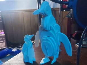 Laser Cut Penguin 3D Wooden Animal Model Kit