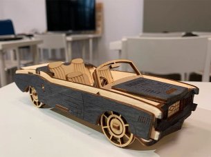 Convertible Chevrolet Camaro Laser Cut 3D Toy Car Puzzle Model Kit