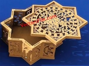 Laser Cut Star Shaped Jewelry Gift Box Design