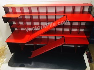 Laser Cut Toy Car Parking Wooden Garage Model Design