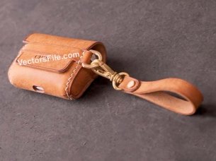 Laser Cut Leather Airpod Pro Case Leather Pouch Template
