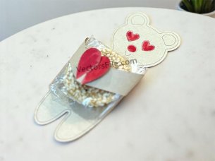 Laser Cut Paper Craft Bear Gift Tags Idea