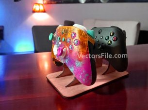 Double Xbox Controller Laser Cut Wooden Stand