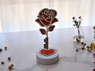Laser Cut 3D Flower Stand for Room Decor Idea
