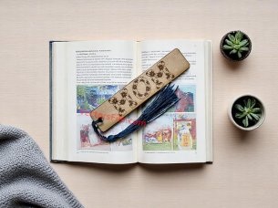 Laser Cut Personalized Wooden Bookmark Tags