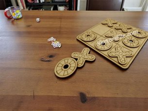 Laser Cut Tic Tac Toe Board Game Template