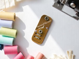 Laser Cut Leather Sewing Needle Case Template