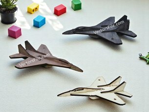 Laser Cut Mig 29 Fighter Jet 3D Puzzle Toy Model Kit