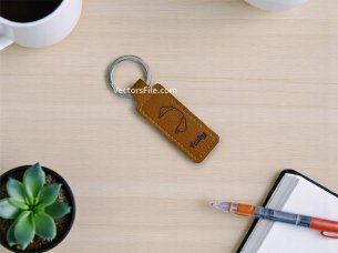 Laser Cut Leather Pattern Keyring Template