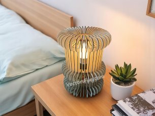 Laser Cut Round Heart Pattern Layer Modern Table Lamp Design