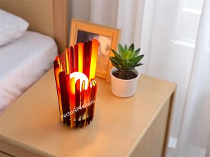 Laser Cut Multi Coloured Acrylic Desk Lamp Template