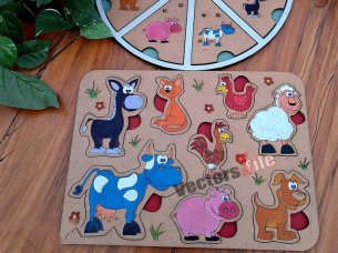 Laser Cut Animal Educational Board for Kids Learning