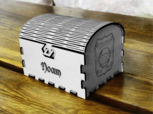 Laser Cut Treasure Chest Ring Box Design Wooden Gift Box Template