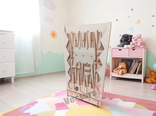 Laser Cut Wooden Plinko Game Template for Kids