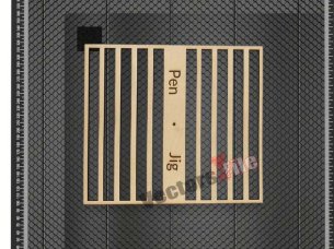 Laser Cut 10 Pens Jig for Laser Engraving Template