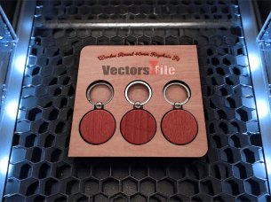 Laser Cut 3 Keychain Jig Template for Laser Engraving