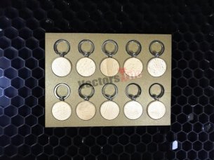 Laser Cut Round Keychain Jig Template for Laser Engraving