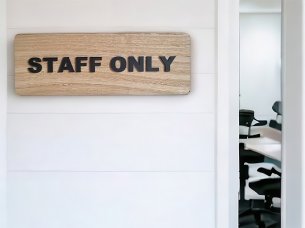 Laser Cut Staff Only Door Sign Vector File