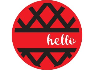 Laser Cut Hello Door Sign Wall Decor Idea