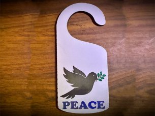 Laser Cut Peace Sign Door Hanger Template