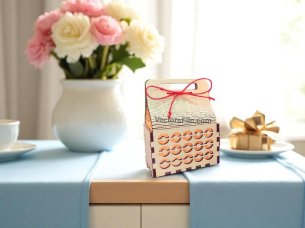 Laser Cut Wooden Gift Basket with Handle Template