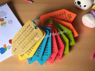 Laser Cut Kids Educational Multiplication Tables Keychain Template