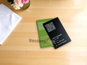 Laser Cut Wifi QR Code Card Template