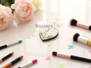 Laser Cut Heart Pendant Necklace Jewelry Template