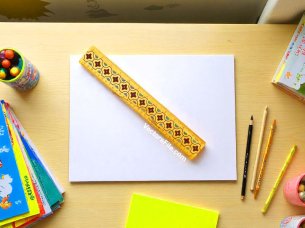 Laser Cut Wooden Ruler Template for Kids