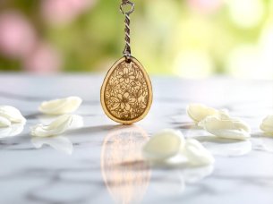 Laser Cut Easter Egg Keychain Template Vector File