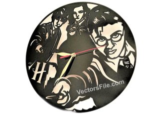 Laser Cut Harry Potter Wall Clock Design