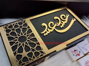 Laser Cut Eid E Saeed Gift Box Design Wooden Chocolate Box Template
