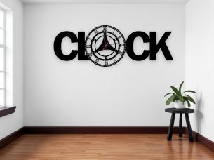 Laser Cut Roman Digit Clock Shape Wall Clock Template