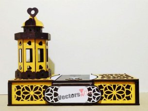 Laser Cut Wooden Decorative Wooden Lantern Box Template