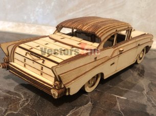 Chevrolet Bel Air 1957 Model Laser Cut 3D Puzzle Toy Car