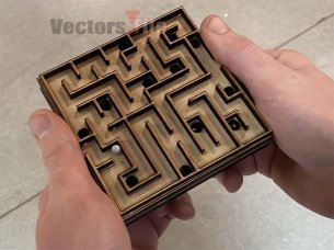 Laser Cut Wooden Maze Game for Kids