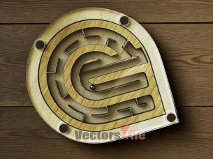 Laser Cut Wooden Ball Maze Puzzle Game Design