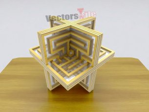 Laser Cut 3D Maze Game Board Design