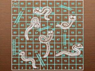 Laser Cut Snakes and Ladders Board Game Template