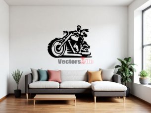 Laser Cut Motorcycle Wall Art for Bikers Room Wall Decor Idea