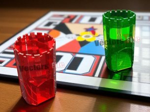Laser Cut Acrylic Living Hinge Dice Tower Ludo Board Game