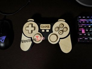 Laser Cut Wooden Game Controller Decoration Idea for Gamer