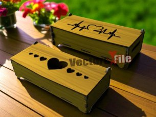 Laser Cut Gift Boxes Wooden Jewelry Box Template Design