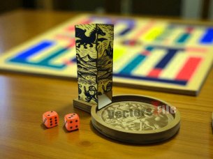 Laser Cut Ludo Board Game Dice Tower Design