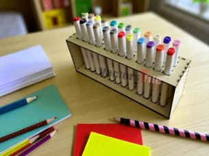 Laser Cut Colour Markers or Pens and Pencils Stand for Kids
