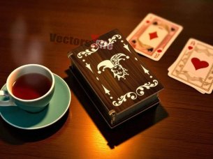 Laser Cut 3D Wooden Playing Poker Cards Box Template