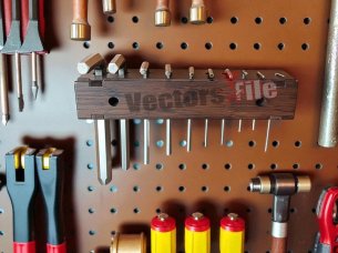 Laser Cut Hex Keys Allen Stand Wooden Wall Mounted Wrenches Tool Organizer