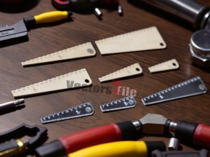 Laser Focus Depth Step Gauge Template for Laser Cutting and Engraving