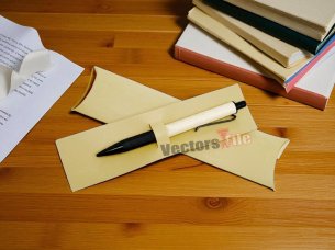 Laser Cut Kraft Paper Pen Pillow Gift Box Template