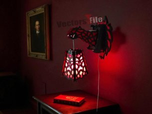 Laser Cut Wall Mounted Romantic Night Light Lamp Design